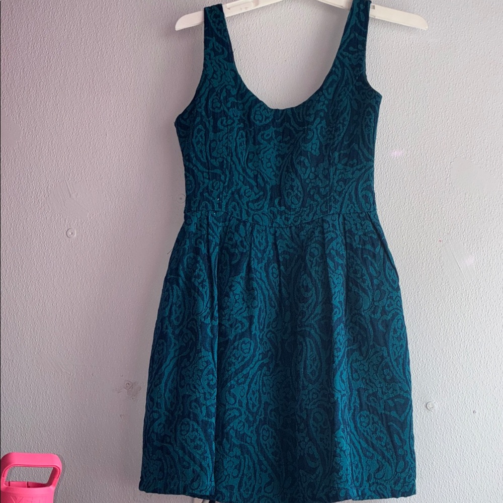 Jack by BB Dakota Teal Paisley Mini Dress